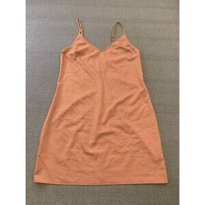 Staud Women's L Peach Orange V-Neck Slip Dress Adjustable‎ Straps